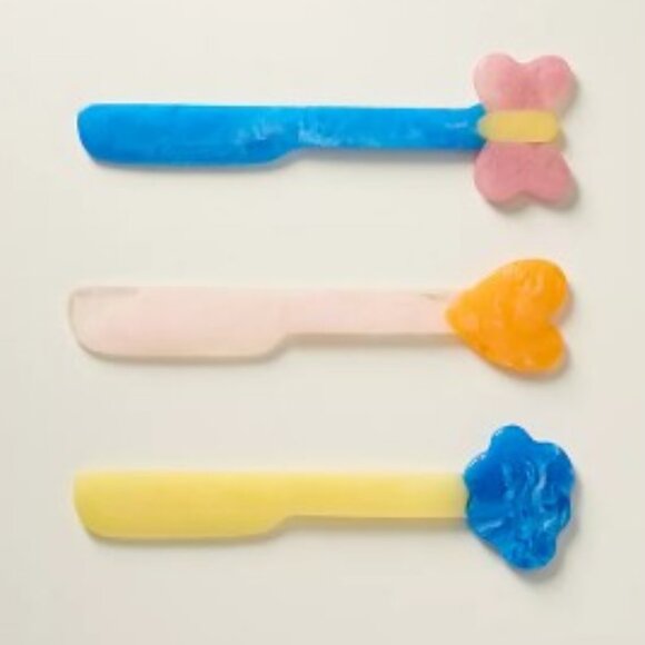 Anthropologie Lane Resin Cheese Knives, Set of 3 - NWT in the Box - Picture 2 of 5